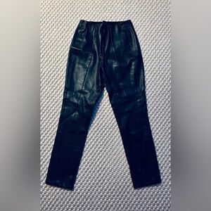 Blank NYC Black Faux Leather Pants rear zipper.